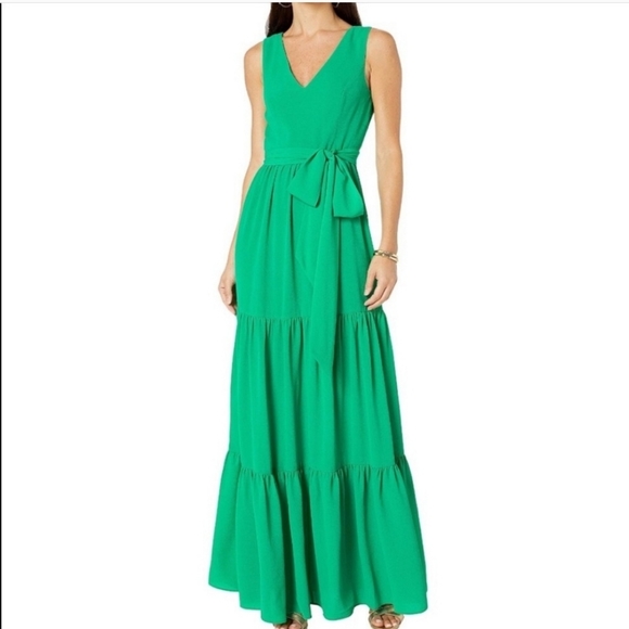 Lilly Pulitzer Dresses Nwt Lilly Pulitzer Size 2 Green Tiered Maxi